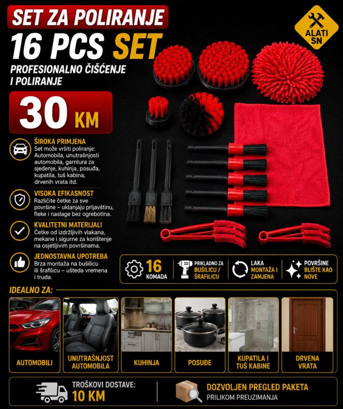 Set za poliranje - 16 komada