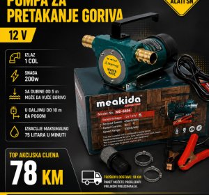 Profesionalna pumpa za pretakanje goriva 12 V