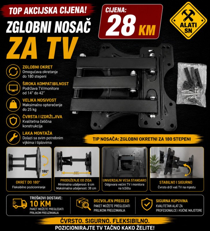 Zglobni nosač za TV