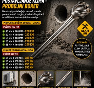Borer za postavljanje klima - probojni borer