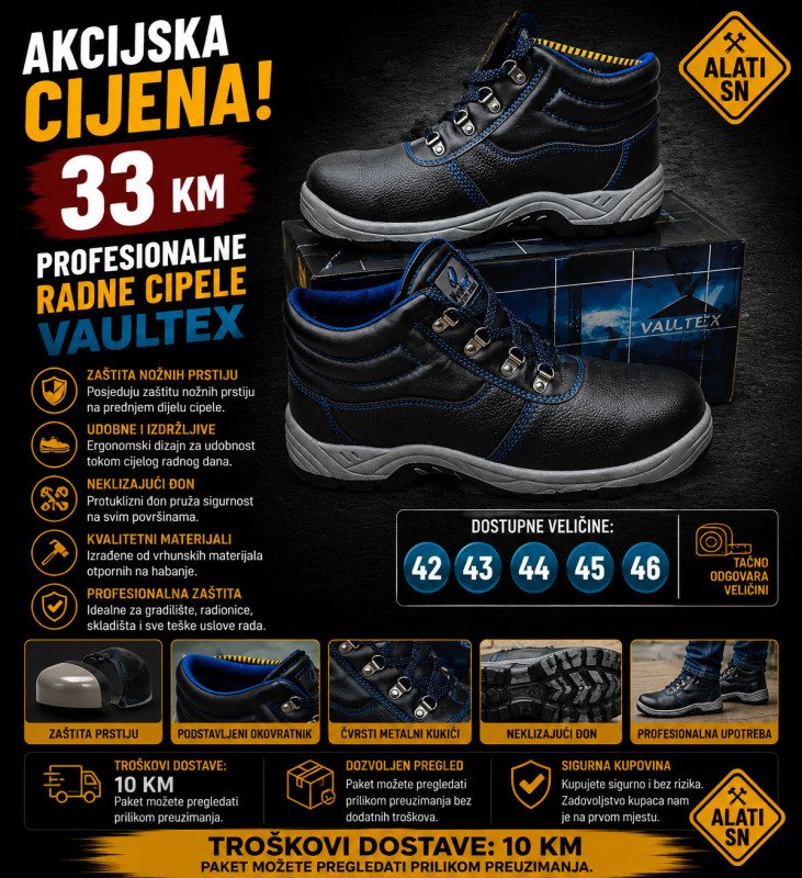 Radne cipele Vaultex (od 42 do 46)