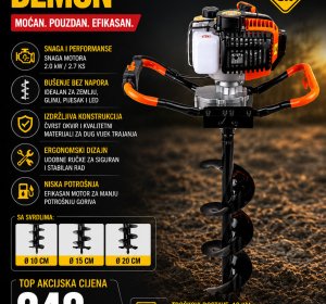 Bušač za rupe DEMON 5.2 KS