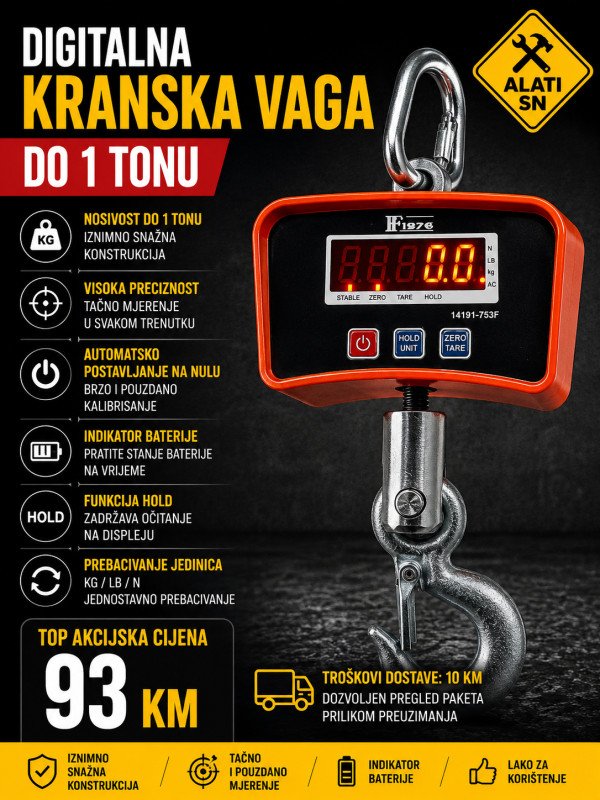 Digitalna kranska (kantar) vaga do 1 tonu