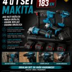4 u 1 set Makita + 4 baterije