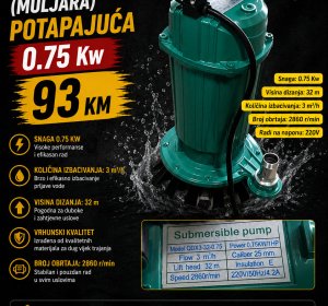 Pumpa za prljavu vodu (muljara) potapajuća 0.75 kW