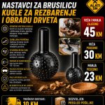 Nastavci za brusilicu - kugle za rezbarenje drveta