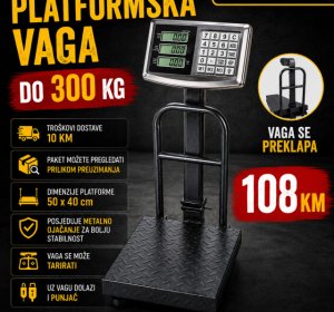 Digitalna platformska vaga do 300 kg sa ojačanjem